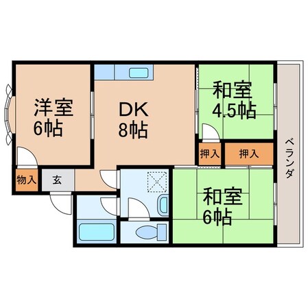 ヴィラ貴志川の物件間取画像